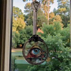 Mystical Eye Sun catcher Ornament with Black Accents